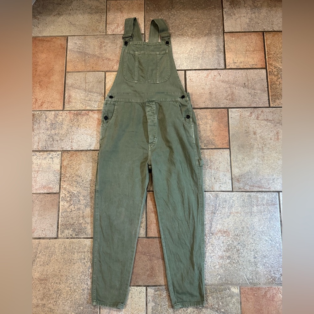 SR vs. Sandrine Rose x Free People Army Green Overalls Women’s Size Small - Picture 3 of 10